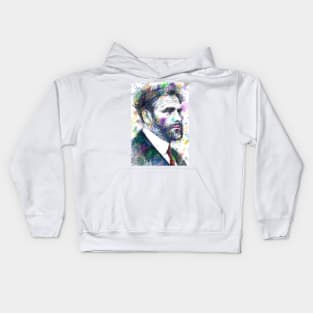 GUSTAV KLIMT watercolor portrait Kids Hoodie